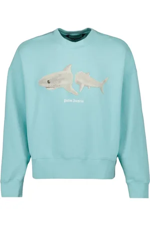 Palm Angels Sweatshirts, male, , M, Shark Broken Sweatshirt