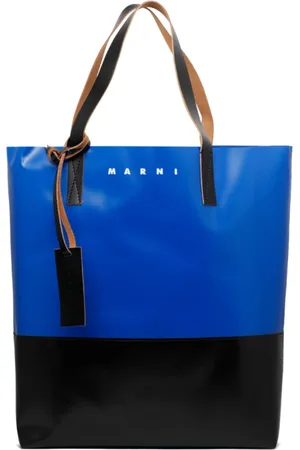 Marni Vertical Shopping Bag with Leather Tag