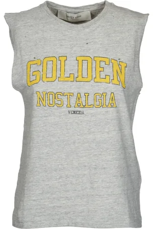 Golden Goose Vintage Grey Sleeveless Cotton Top