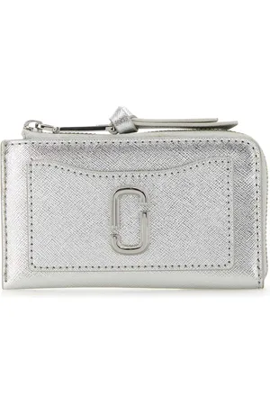 Marc Jacobs Wallets & Cardholders, female, , ONE SIZE, Silver Leather Wallet