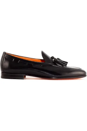 santoni Loafers, male, , 6 UK, Leather Loafer with Tassels