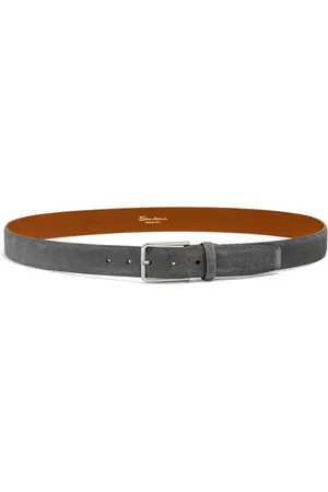 santoni Belts, male, , 85 CM, Stylish Leather Belt in Black