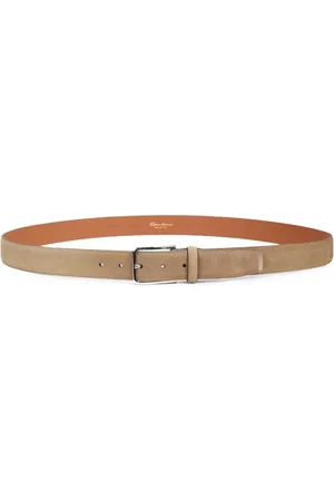 santoni Stylish Leather Belt in Black