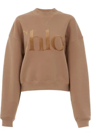 Chloé Sweatshirts, female, , M, Velvet Jumper with Ribbed Edges