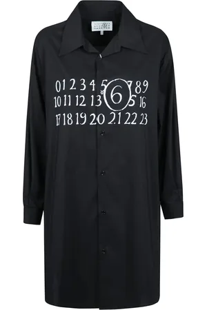 Maison Margiela Shirt Dresses, female, , M, Printed Cotton Coat
