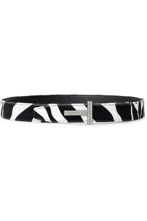 Tom Ford Belts, female, , 75 CM, & White Leather Crystal Belt