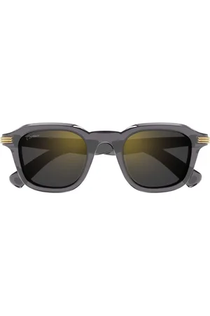 Cartier Sunglasses, male, , 49 MM, Elegant Sunglasses with Godron Detail