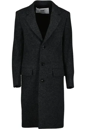 Ami Single-Breasted Coats, female, , M, Wool Classic Coat Unisex Long