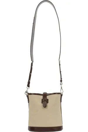 Max Mara Cross Body Bags, female, , ONE SIZE, Canvas and leather bucket bag