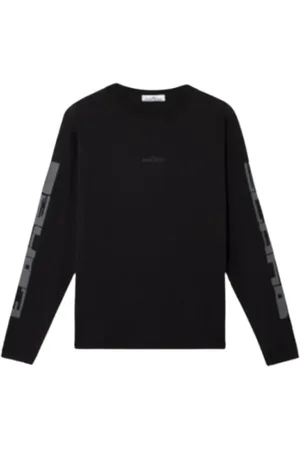 Stone Island Long Sleeve Tops, male, , L, Casual Tee in Stone Style