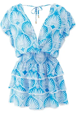 Melissa Odabash Lotus Butterfly Tiered Beach Dress