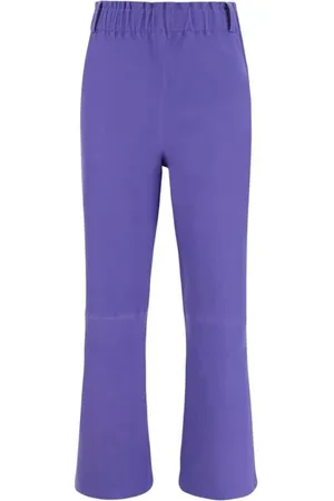 arma leder Wide Trousers, female, , L, Luxurious Lambskin Regular Fit Trousers