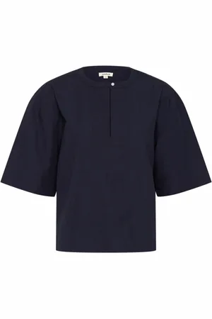 Soaked in Luxury Blouses, female, , 2XL, Relaxed Fit Sloleane Blouse Night Sky