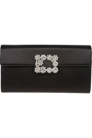 Roger Vivier Clutches, female, , ONE SIZE, Flower Buckle Envelope Flap Bags