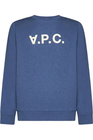 A.P.C. Sweatshirts, male, , L, Indigo Round Neck Sweatshirt