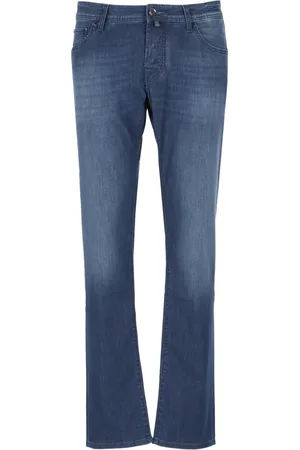 Jacob Cohen Boot-cut Jeans, male, , W35, Cotton Jeans with Logo Patch