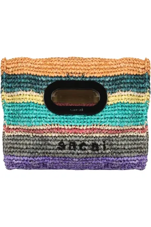 SACAI Handbags, female, , ONE SIZE, Striped Raffia Shopper Bag