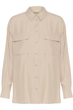 Cream Shirts, female, , S, Stylish Crnola Shirt with Pockets