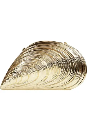 Simkhai Clutches, female, , ONE SIZE, Metal Oyster Clutch Inspired by Sea Beauty