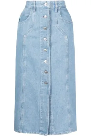 Isabel Marant Denim Skirt with Button Closure