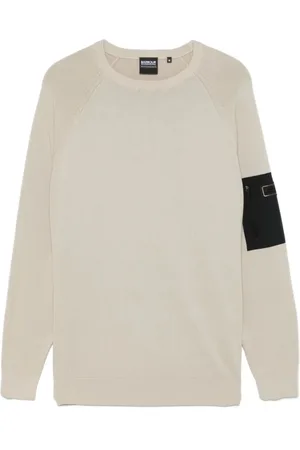 Barbour Round-neck Knitwear, male, , S, Stylish Jumper with Blades Pattern
