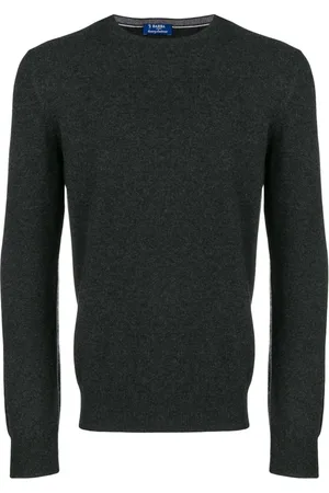 BARBA Round-neck Knitwear, male, , L, Ribbed Jumper Silk Cashmere