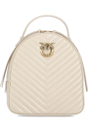 Pinko Backpacks, female, , ONE SIZE, Quilted Leather Backpack with Love Birds Logo
