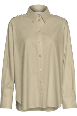 Gestuz Shirts, female, , 2XL, Linen Shirt Silver Sage