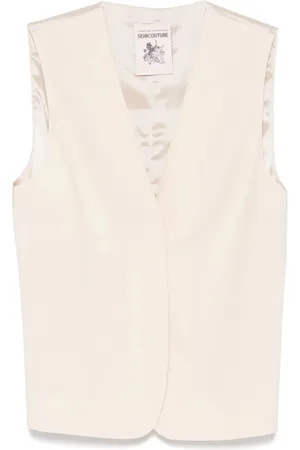 SEMICOUTURE Vests, female, , XS, Panelled Jacket with Elasticated Waistband