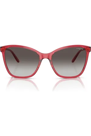 vogue Sunglasses, female, , 56 MM, Transparent Oversized Sunglasses with Gradient Lenses