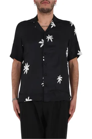 TAGLIATORE Short Sleeve Shirts, male, , 3XL, Patterned viscose shirt