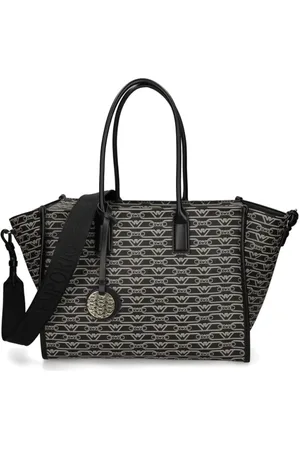 Emporio Armani Tote Bags, female, , ONE SIZE, Jacquard Logo Motif Handbag