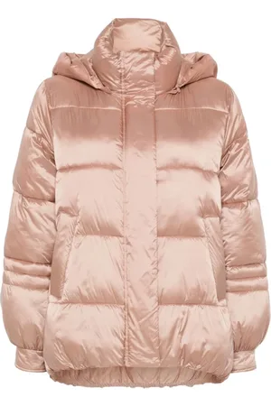 Twin-Set Winter Jackets, female, , XS, Quilted Grey Jacket with Stripes