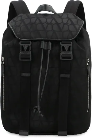 VALENTINO GARAVANI Iconic Nylon Backpack with Leather Details