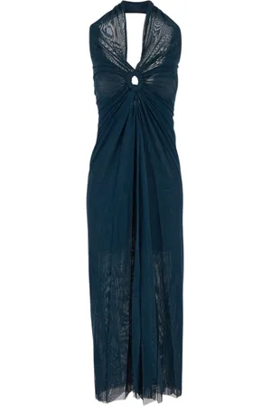 FISICO Gowns, female, , S, White tulle maxi dress with American neckline