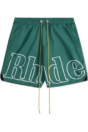 Rhude Beachwear, male, , S, Logo Track Shorts with Drawstring