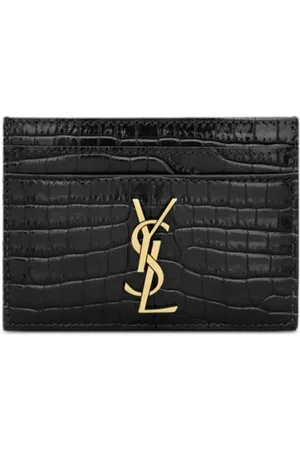 Saint Laurent Cassandre Crocodile Effect Cardholder