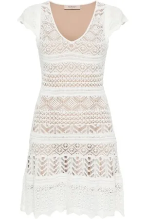 Twin-Set Knitted Dresses, female, , S, Knitted V-Neck Dress