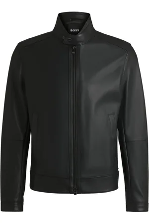 HUGO BOSS Leather Jackets, male, , L, Leather Jacket