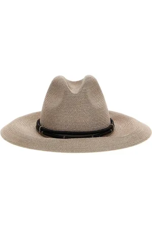 Brunello Cucinelli Woven Wide Brim Hat