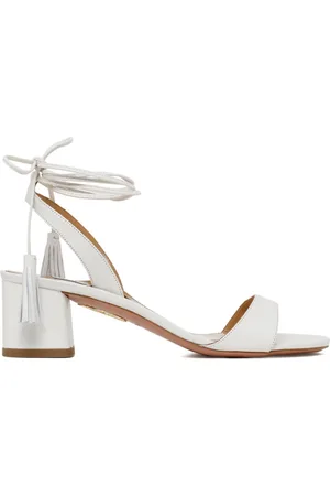 Aquazzura Suede Leather Sandals with Tassels