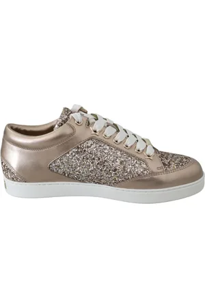 Jimmy Choo Ballet Pink `Miami Ogml` Leather Trainers