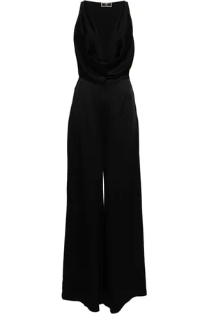 Elisabetta Franchi Jumpsuits, female, , M, Jumpsuit with Golden Metal Bra