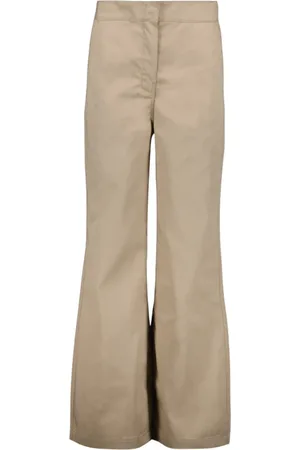 Palm Angels Wide Trousers, female, , S, Reversible chino Trousers with hidden zip