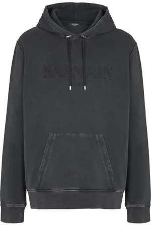 Balmain Hoodies, male, , L, Vintage embroidered hoodie