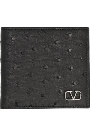 VALENTINO GARAVANI Wallets & Cardholders, male, , ONE SIZE, Luxurious Leather Wallet with Ostrich Leather