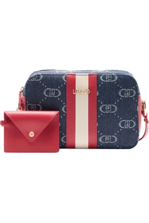Liu Jo Cross Body Bags, female, , ONE SIZE, Denim Shoulder Bag with Red Accents