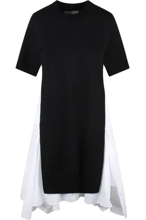 SACAI Midi Dresses, female, , M, Knit Poplin Midi Dress