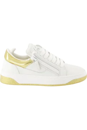 Giuseppe Zanotti Leather and Gold Trainers