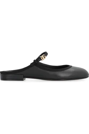 Dolce & Gabbana Mules, female, , 4 UK, Adjustable Leather Mules with Round Toeline